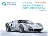 Quinta Studio QDS-24025 Ford GT40 Mark II 3D-Printed & coloured Interior on decal paper (Fujimi) (Small version) 1/24